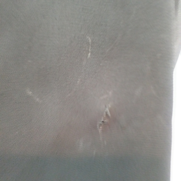 Lily White Wrap Style Sheer Polyester Career Blouse, Olive Green, Size XS - Picture 6 of 9